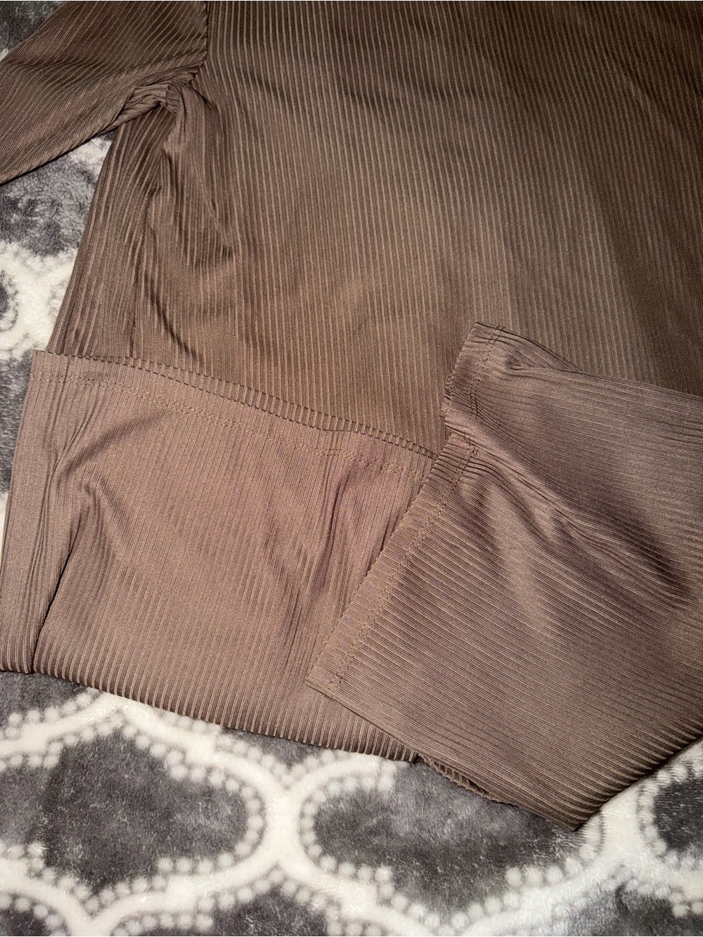 Zara Ribbed Set in Taupe - Picture 2 of 7